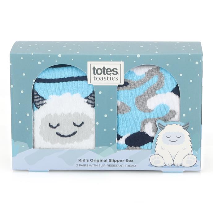 totes toasties® Childrens Original Slipper-Sox (Twin Pack) Yeti / Camo Extra Image 4